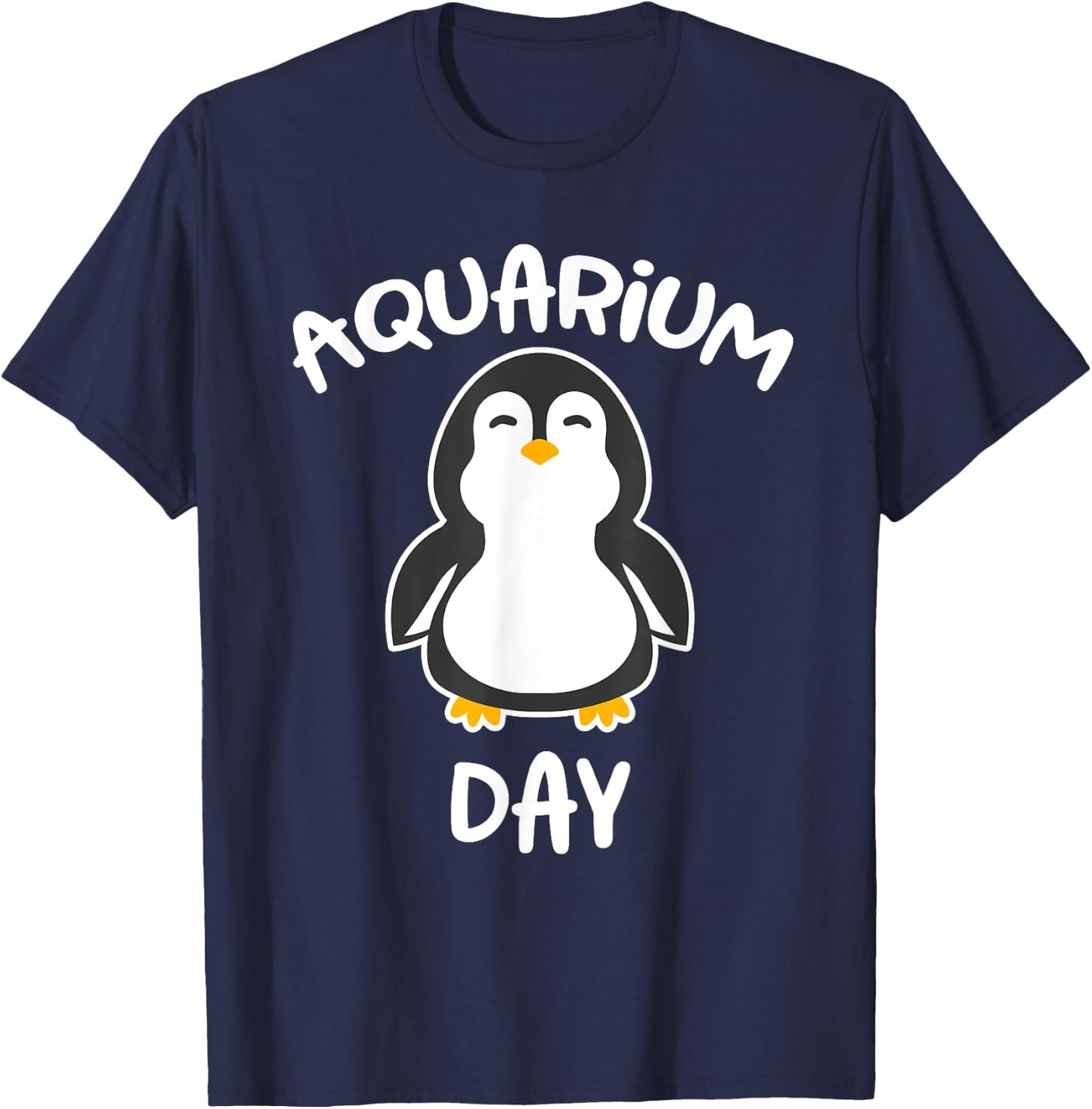 Aquarium Day Penguin - Cute Aquarium School Trip T-Shirt - T-Shirt | Navy