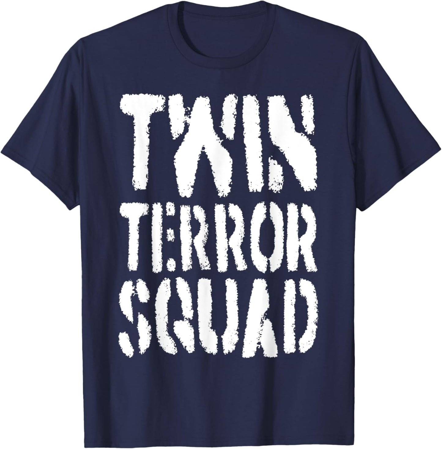 Funny Twin Terror Squad T-Shirt - T-Shirt | Navy