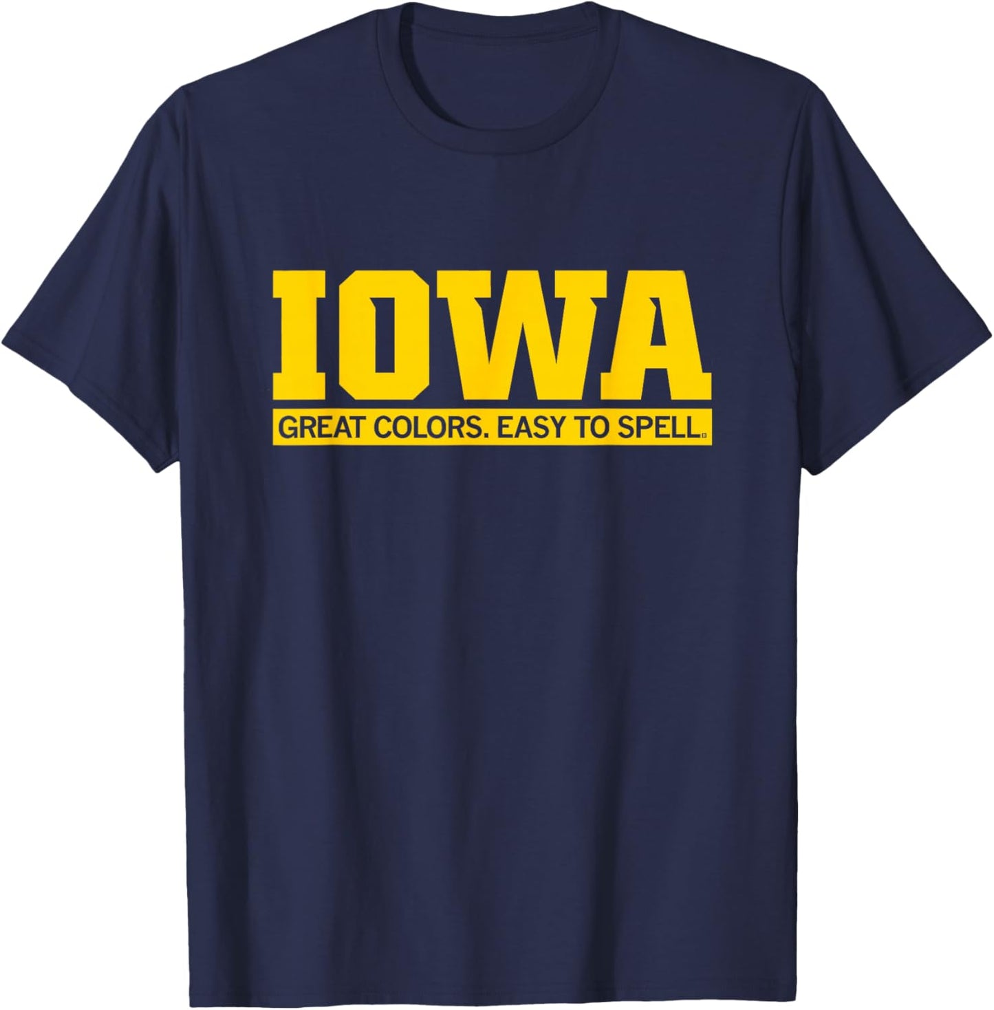 Iowa Great Colors Easy To Spell T-Shirt - T-Shirt | Navy