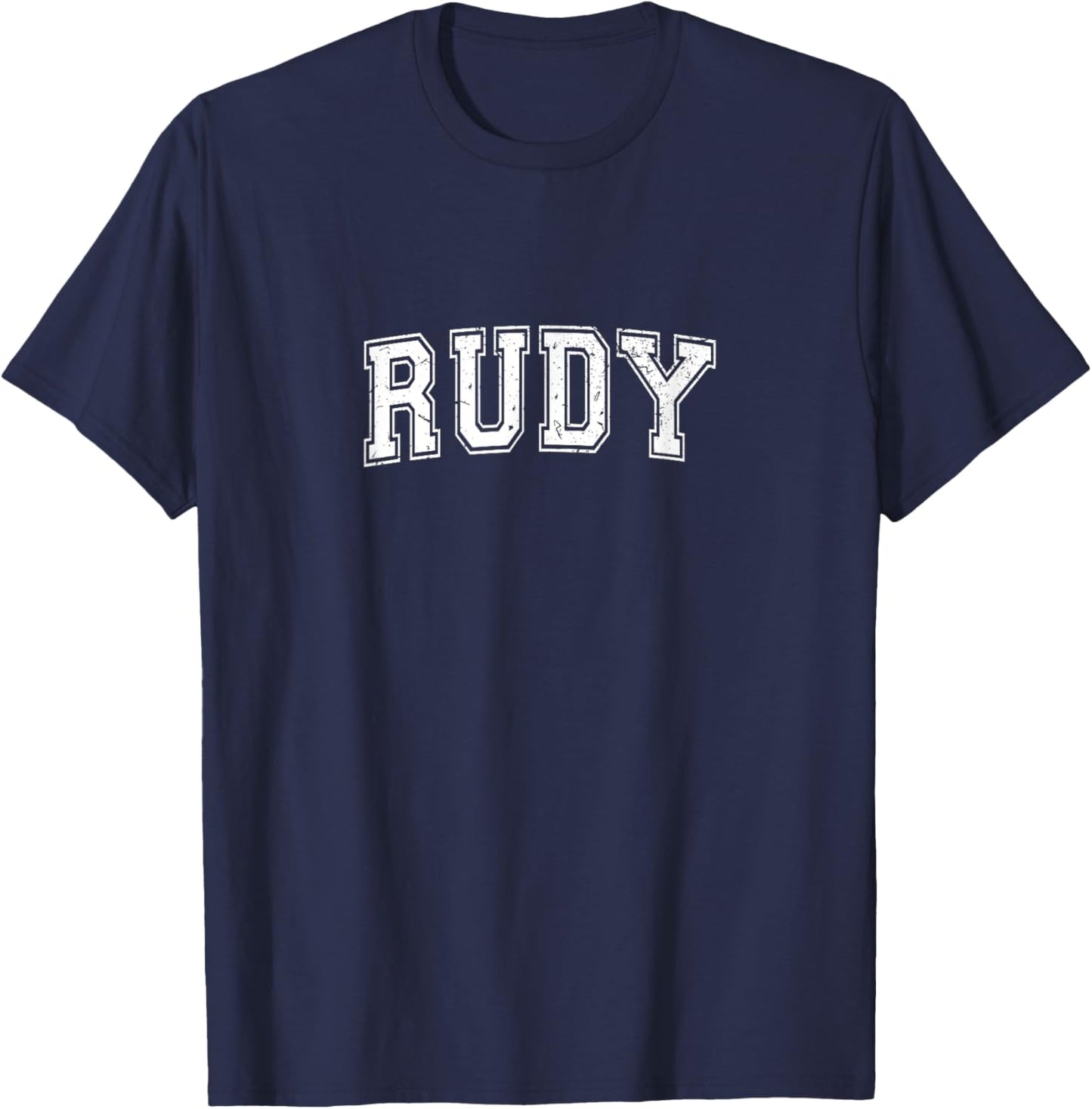 Plain Style Personalised Name Classic Rudy T-Shirt - T-Shirt | Navy