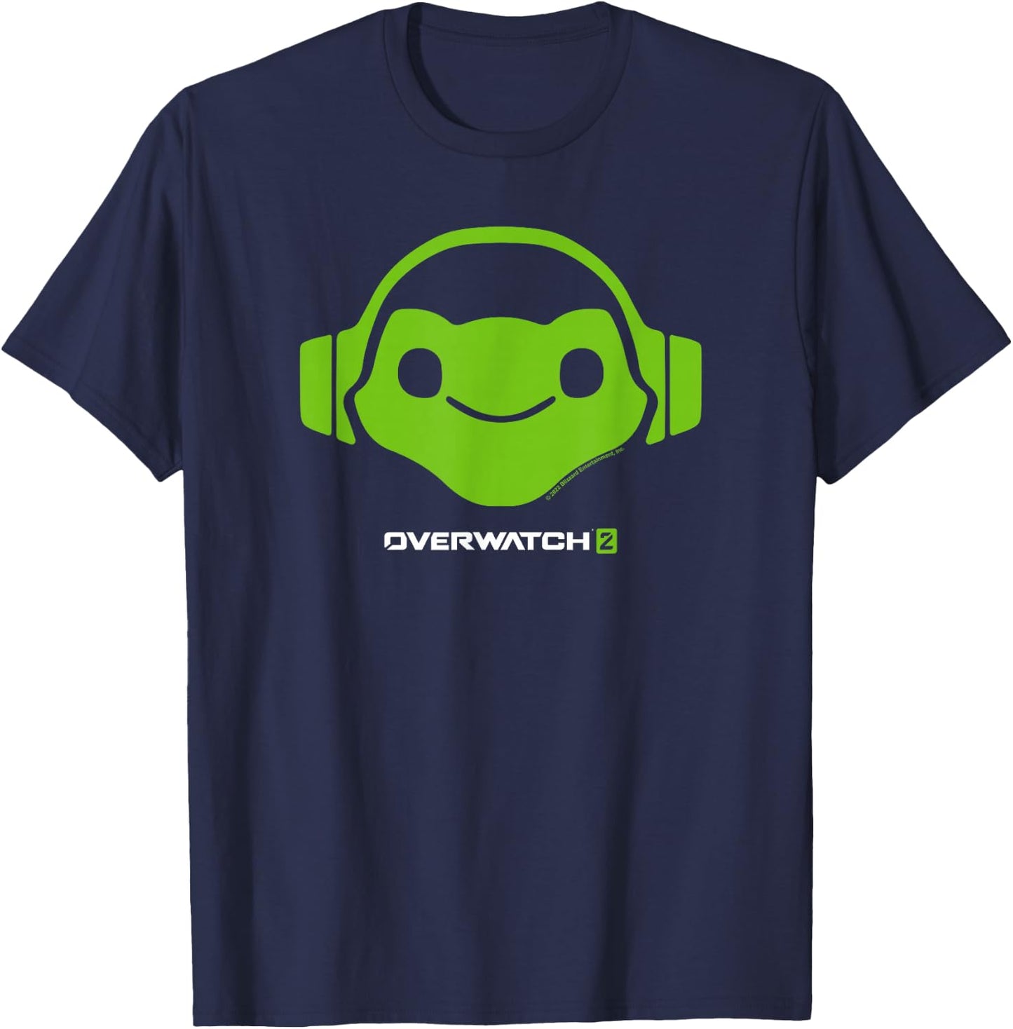 Overwatch 2 Lucio Center Green Icon Logo T-Shirt - T-Shirt | Navy