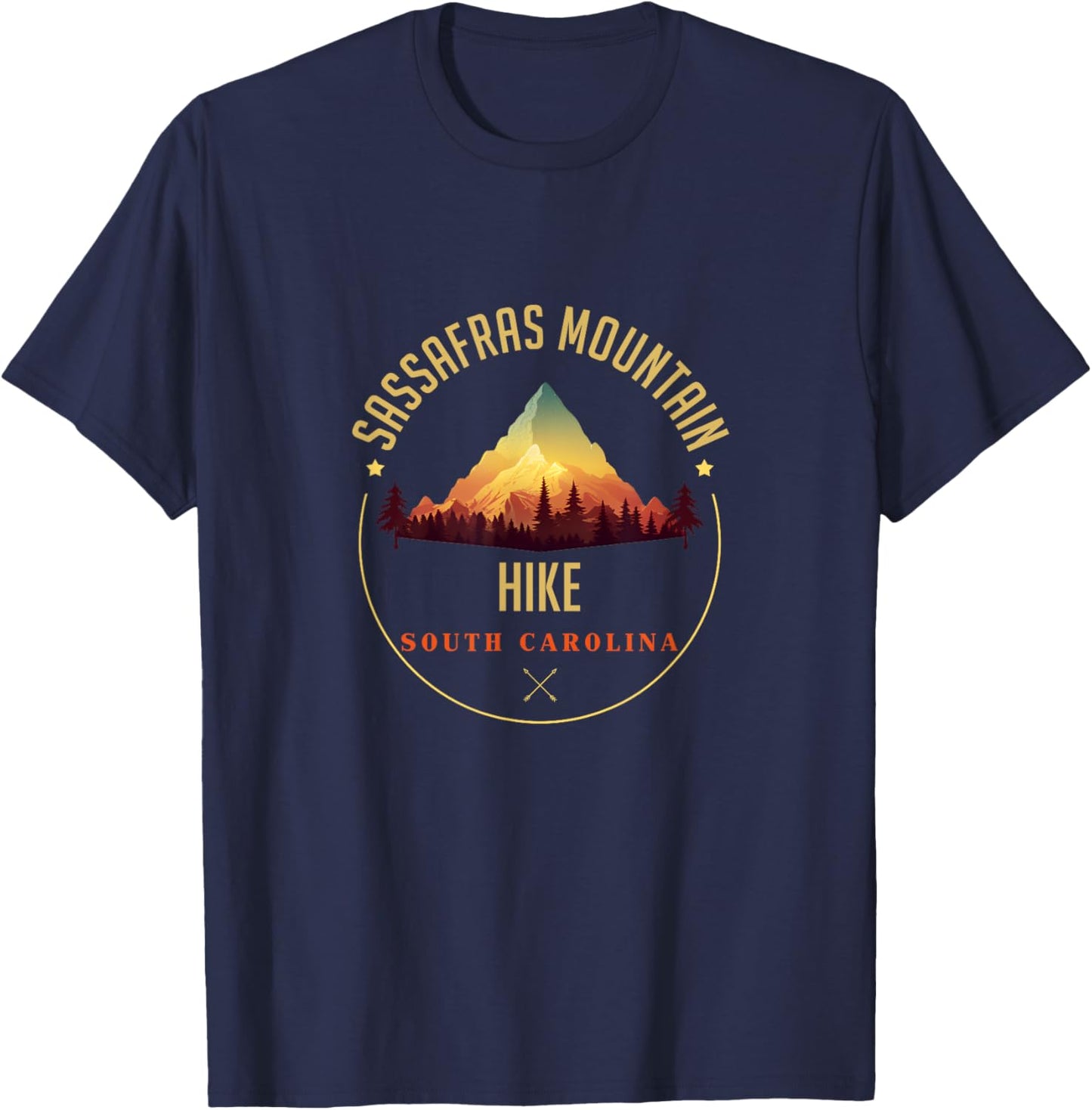 Sassafras Mountain Souvenir Apparel - Hiking T-Shirt - T-Shirt | Navy