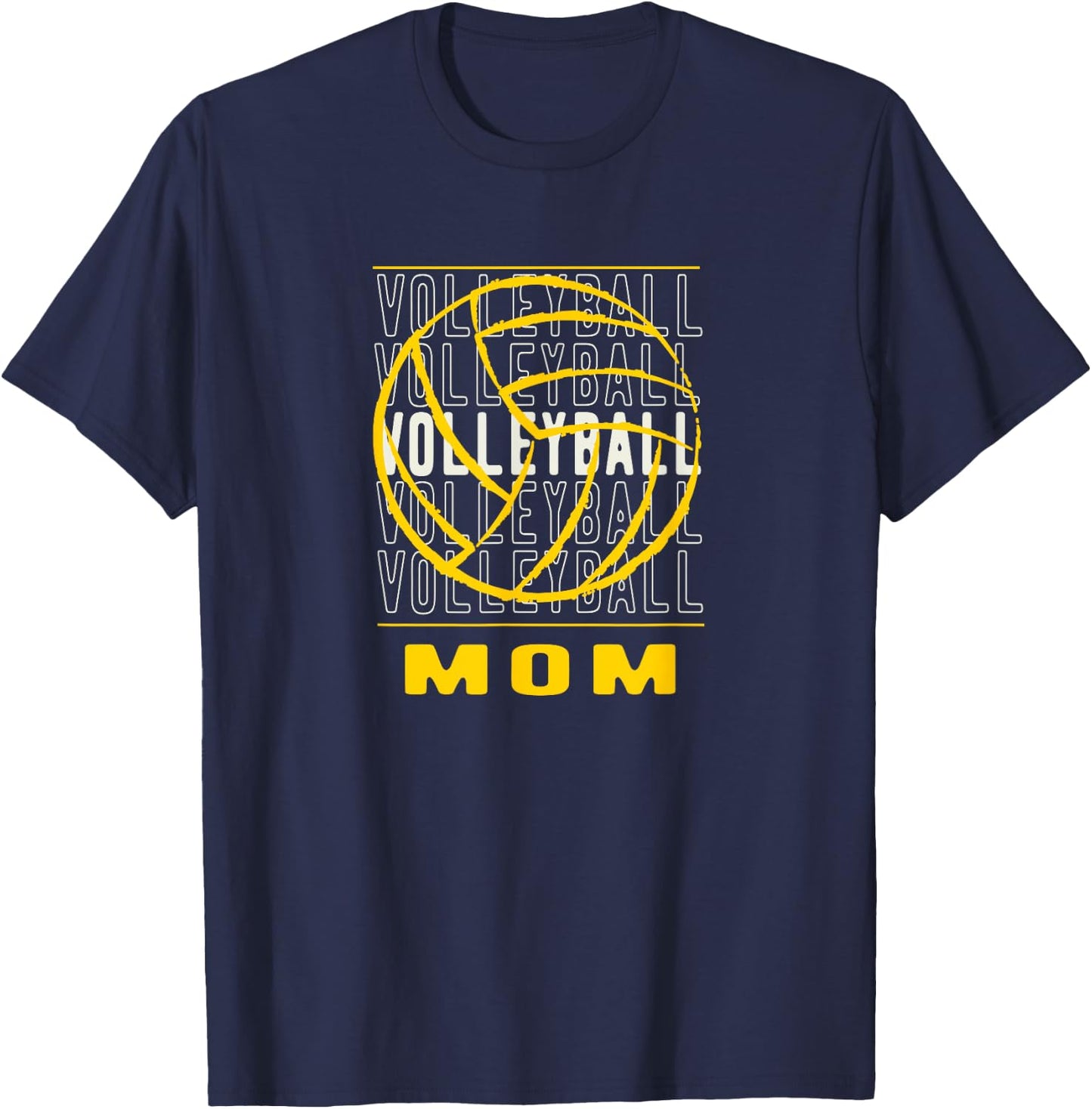 Volleyball Mom T-Shirt - T-Shirt | Navy
