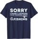 Funny Fishing & Fisherman Shirts - I Was Thinking About Fishing - Adult , Black, Small, Short Sleeve, Classic Fit, Cotton 60% Polyester 40% T-Shirt - T-Shirt | Navy