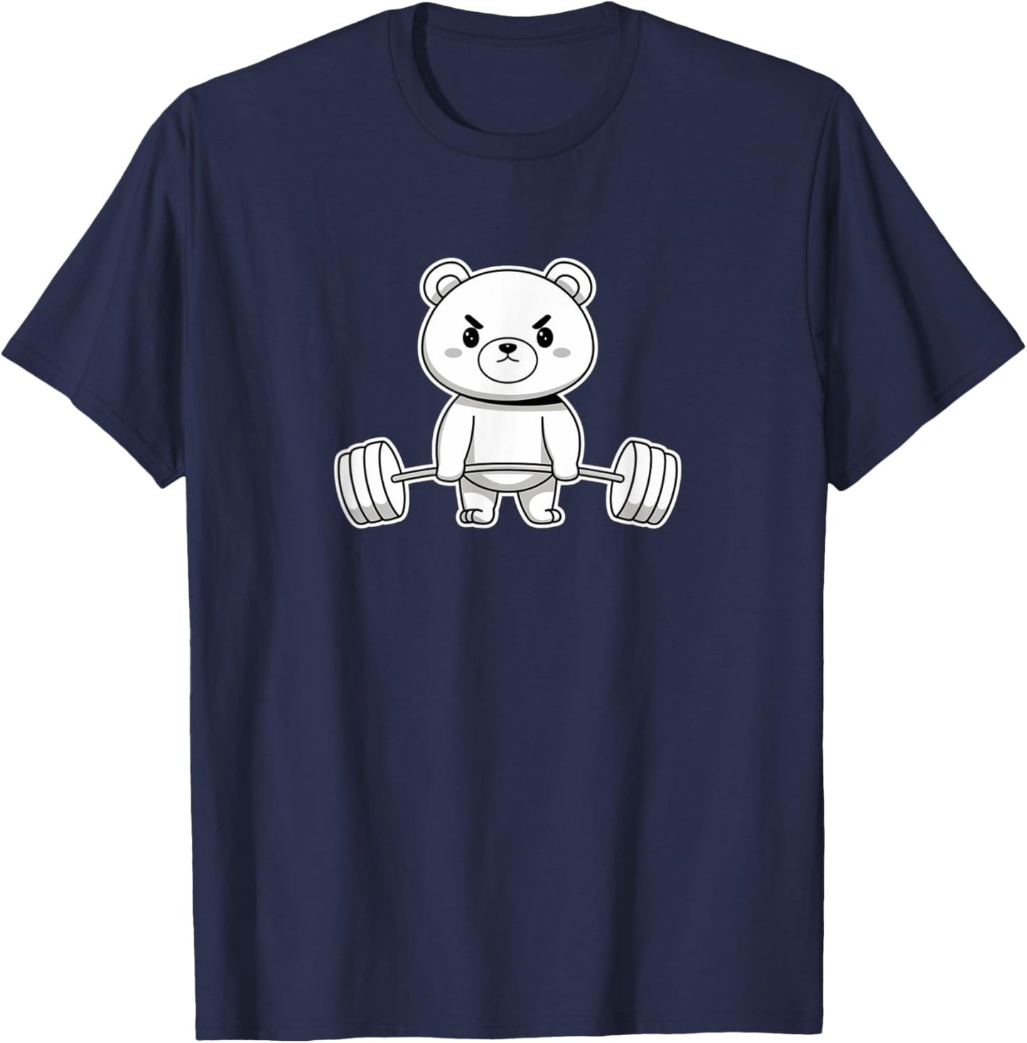 Bear Bodybuilder Weight lifting Gym Workout Sports T-Shirt - T-Shirt | Navy