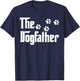 The Funny Father and Dog Lover Dogfather , Black, S T-Shirt - T-Shirt | Navy