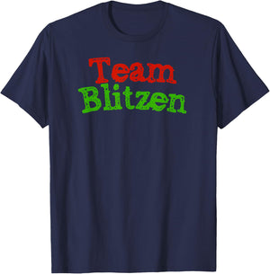 Team Blitzen Funny Reindeer Graphic Gift T-Shirt - T-Shirt | Navy