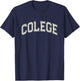 Funny COLLEGE Misspelled COLEGE University Graduation Gag T-Shirt - T-Shirt | Navy