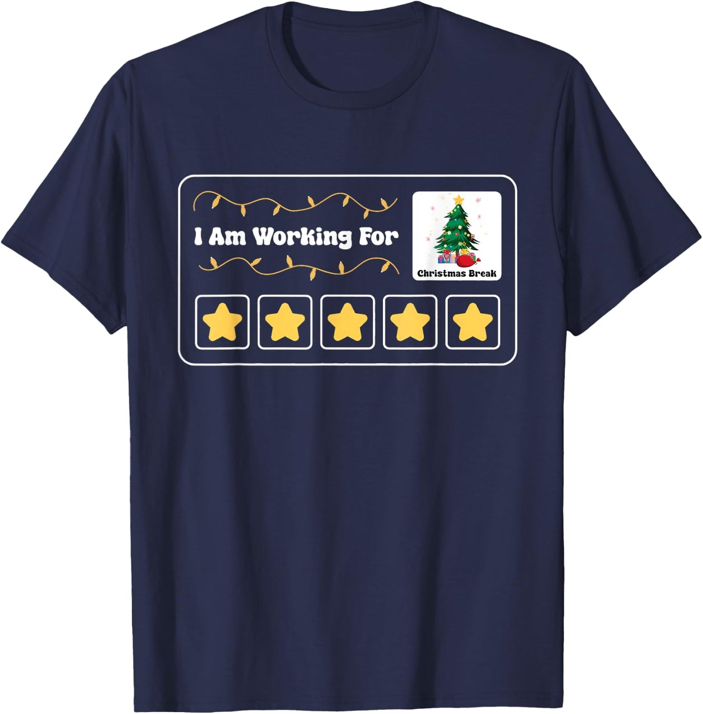 I'm Working For Christmas Break Special Education Teacher T-Shirt - T-Shirt | Navy