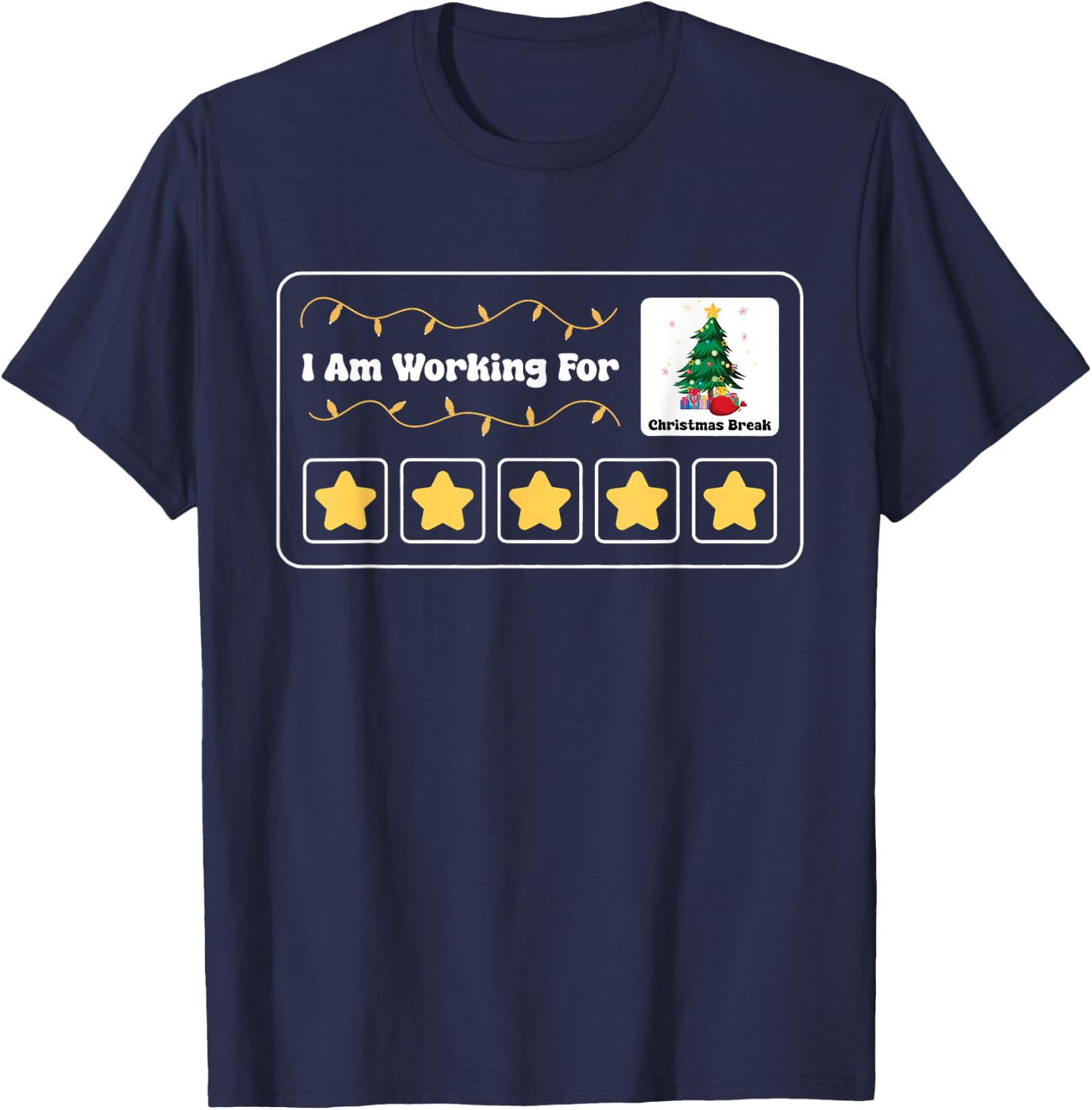 I'm Working For Christmas Break Special Education Teacher T-Shirt - T-Shirt | Navy