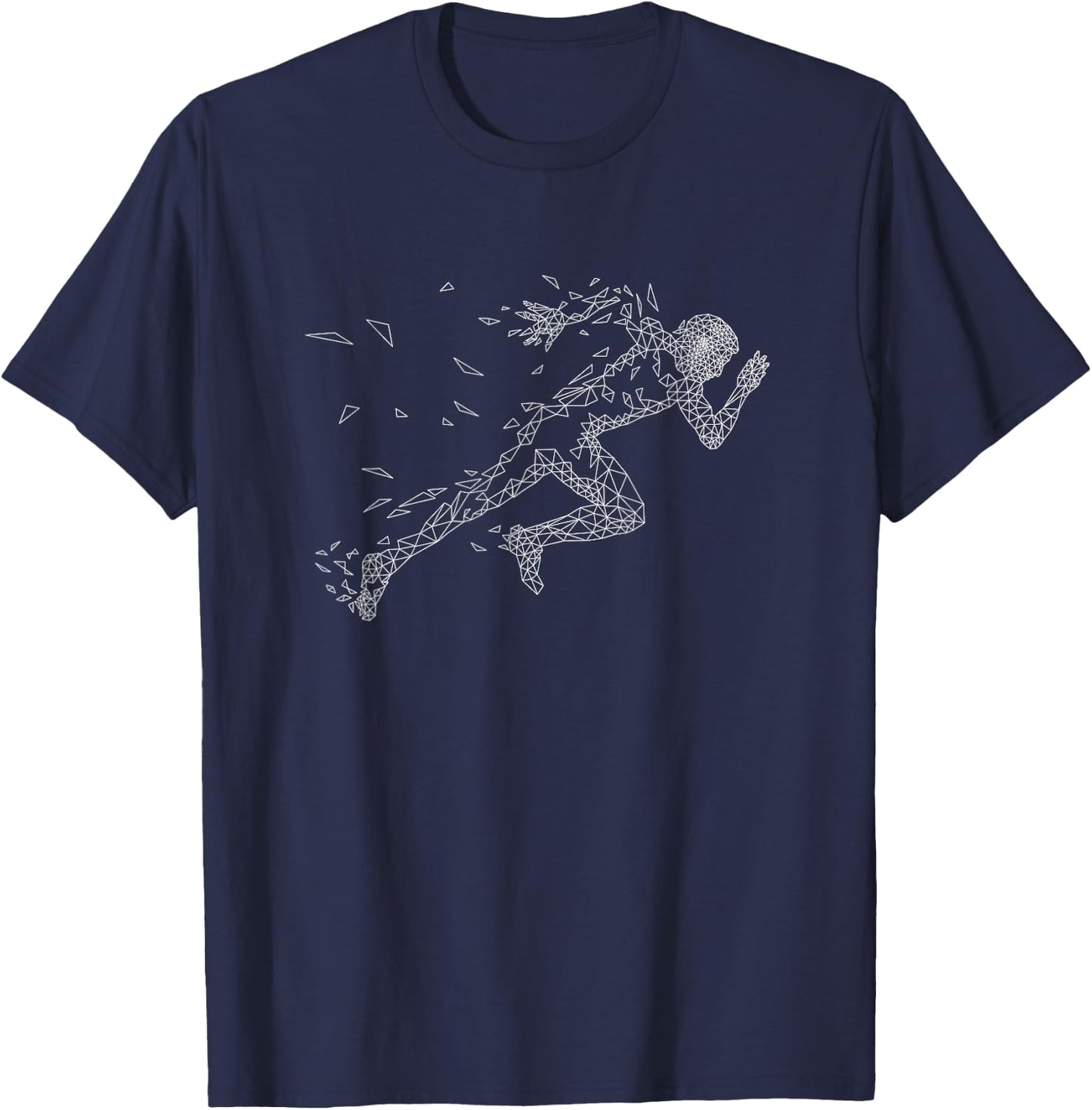 Sprinter Track and Field Runner Running Marathon T-Shirt - T-Shirt | Navy