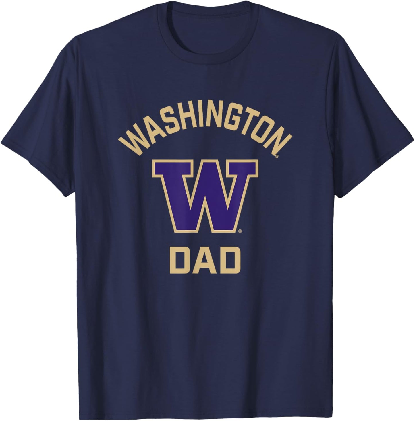 University of Washington Huskies Arched Dad T-Shirt - T-Shirt | Navy