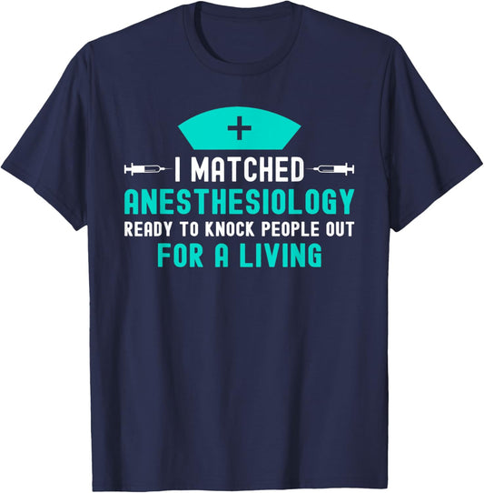 Future Anesthesiology Physician Residency Match Day 2025 T-Shirt - T-Shirt | Navy