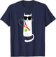 Funny Cat Wearing Sunglasses Playing Tennis T-Shirt - T-Shirt | Navy