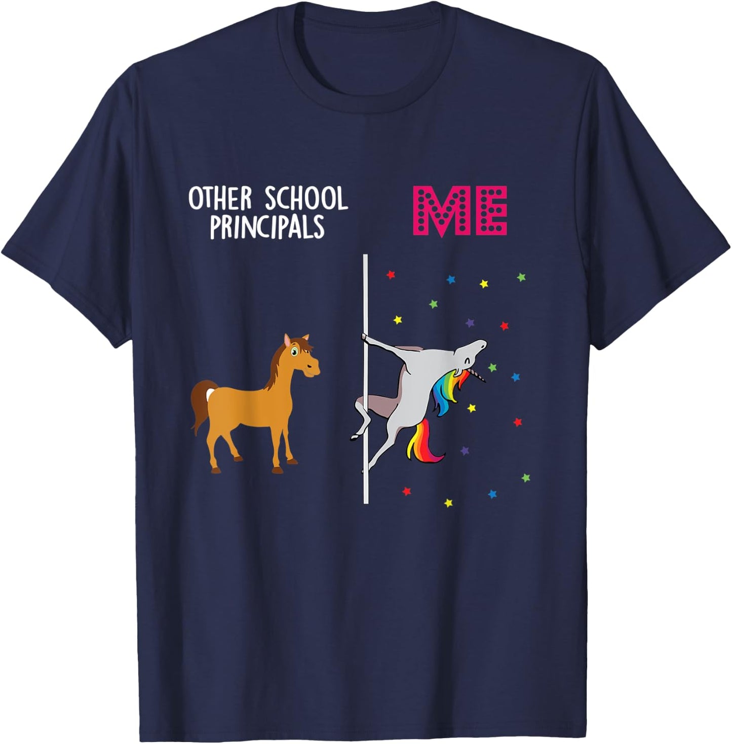 School Principal Unicorn Others You T-Shirt - T-Shirt | Navy