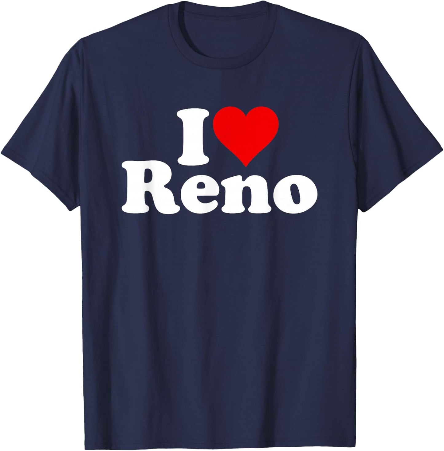 I Love Heart Reno Nevada Nv T-Shirt - T-Shirt | Navy