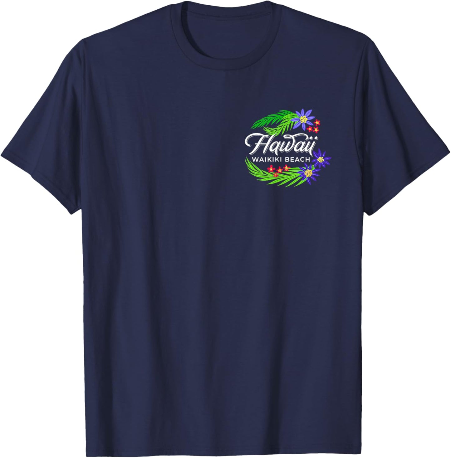 Hawaii Waikiki Beach T-Shirt - T-Shirt | Navy