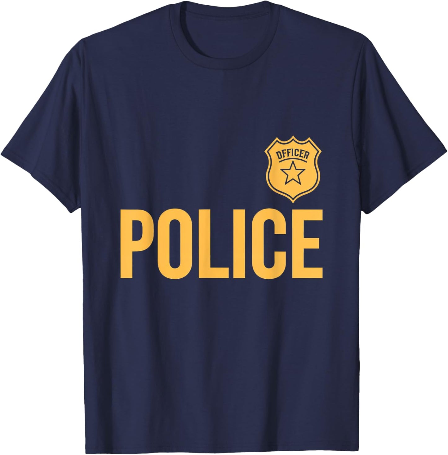 Police Officer Police Badge Halloween Costume Kids Adults T-Shirt - T-Shirt | Navy