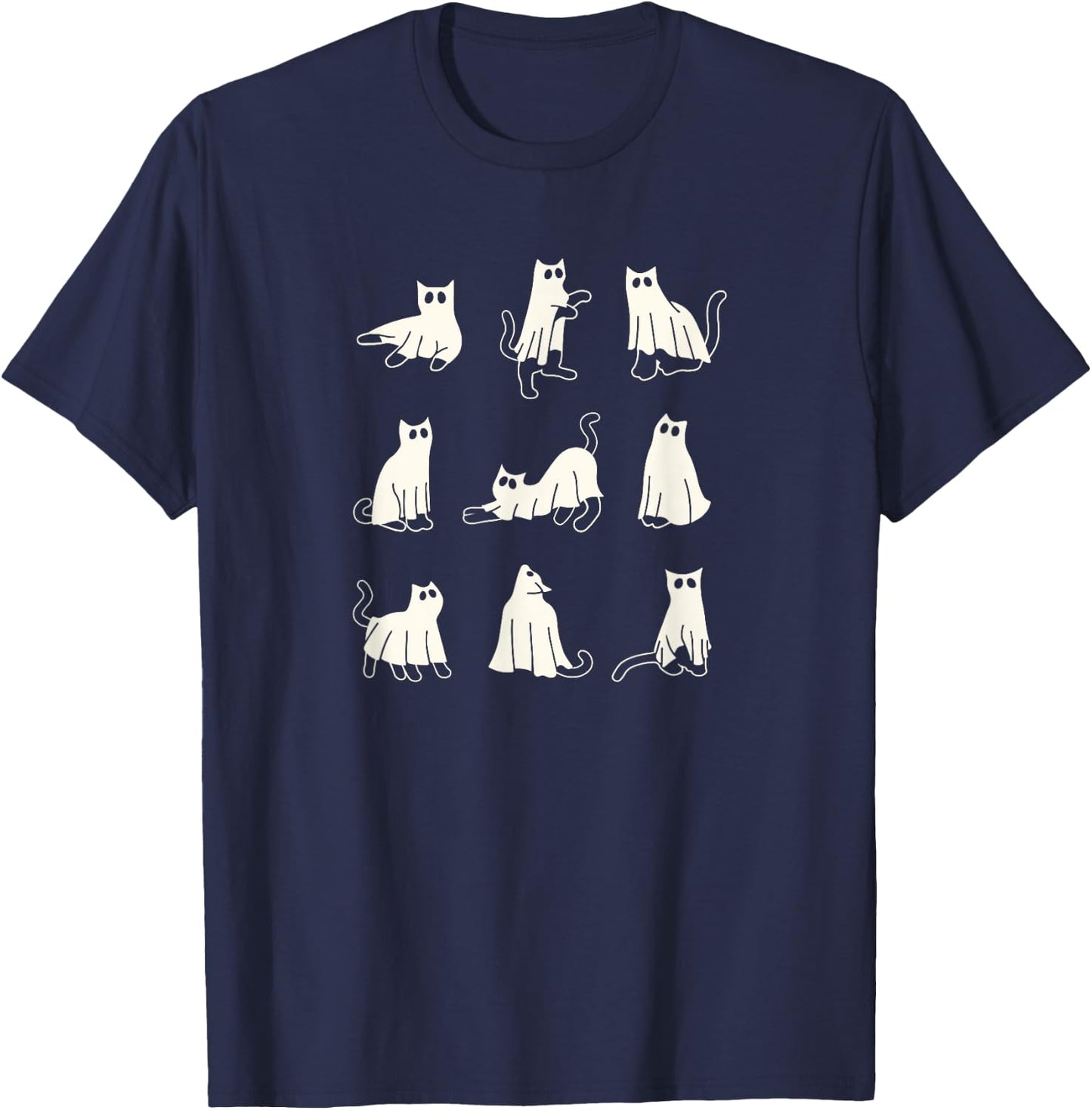 Funny Halloween Ghost Cats kids T-Shirt - T-Shirt | Navy