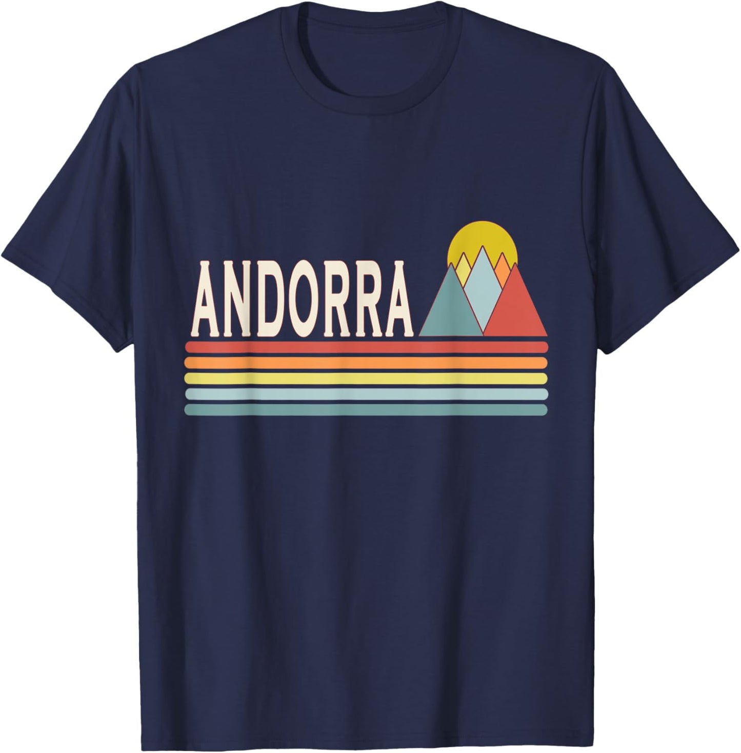 Retro style Andorra outdoors T-Shirt - T-Shirt | Navy