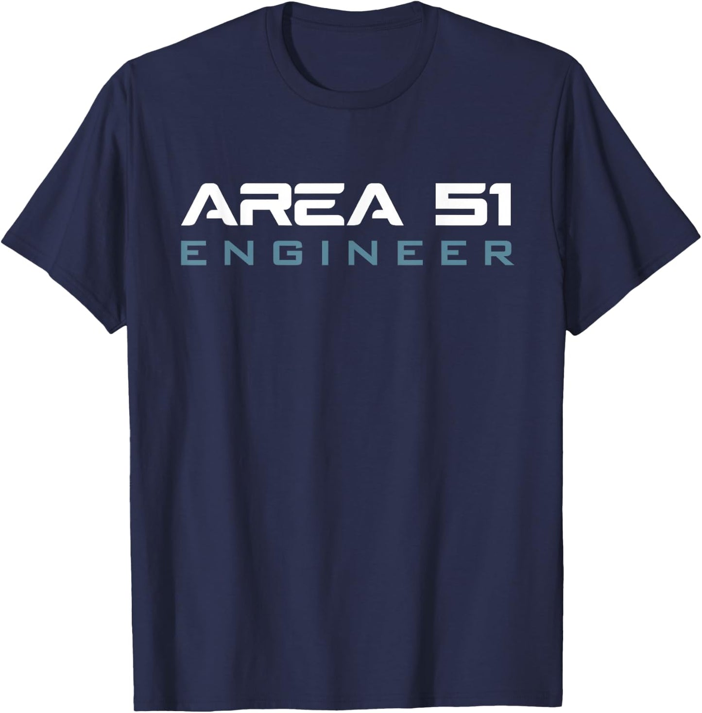 Funny Area 51 Conspiracy Theory Engineer Secret Job Title T-Shirt - T-Shirt | Navy