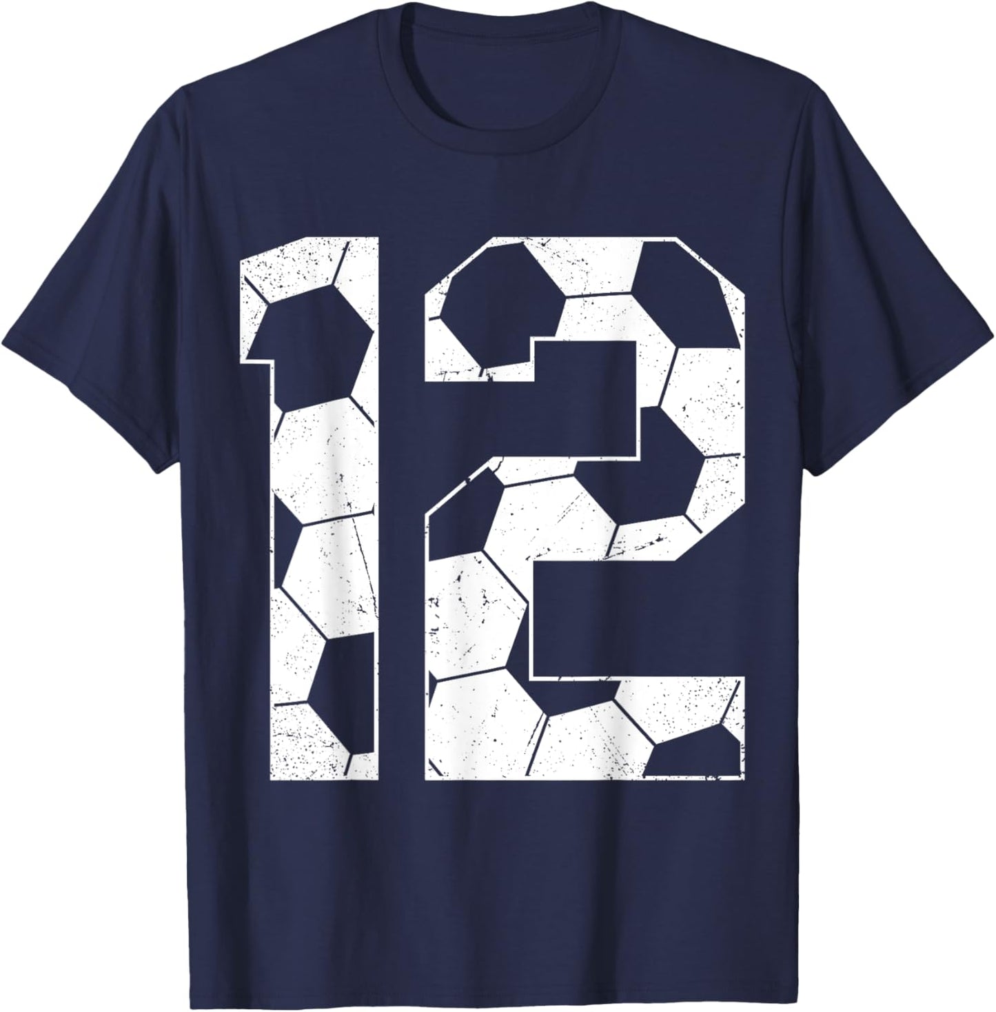 12th Birthday Boy Soccer Player Football 12 Years Old T-Shirt - T-Shirt | Navy