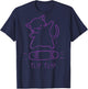Hip Hop Cat Y2K Retro Vintage Edgy Back Print Streetwear Cat Women Kids T-Shirt - T-Shirt | Navy
