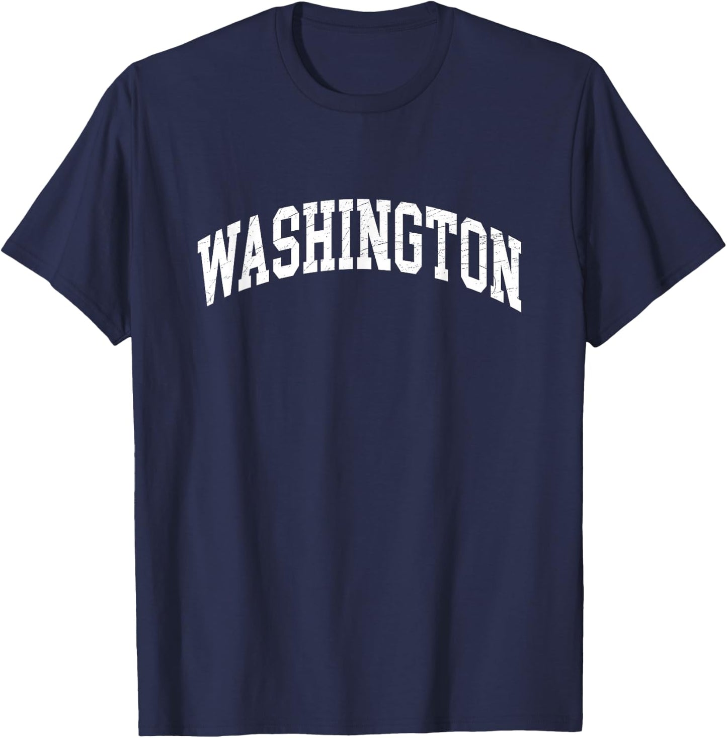 Washington - Worn Design Style Print - Classic T-Shirt - T-Shirt | Navy