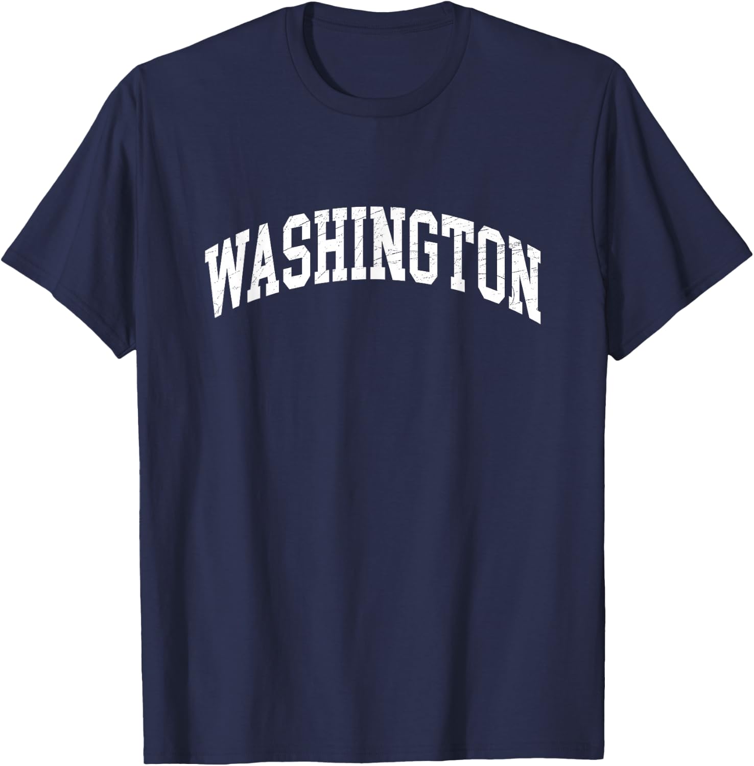 Washington - Worn Design Style Print - Classic T-Shirt - T-Shirt | Navy