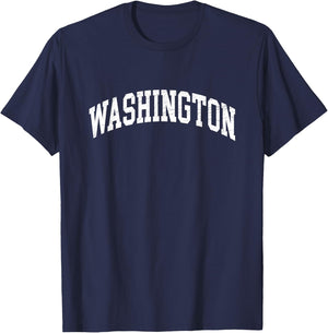 Washington - Worn Design Style Print - Classic T-Shirt - T-Shirt | Navy