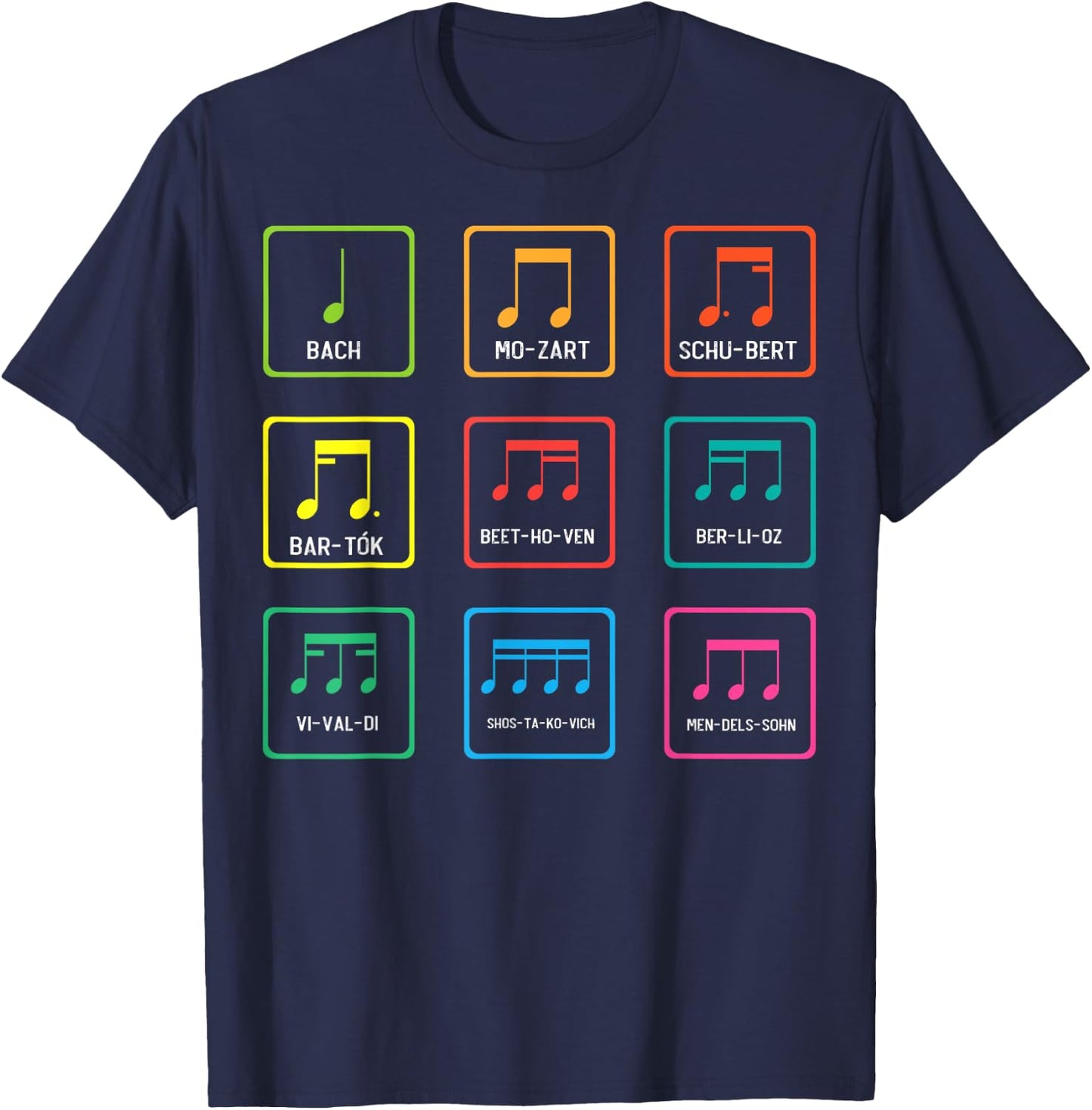 Classic Composers Classical Music - Classical Musician T-Shirt - T-Shirt | Navy
