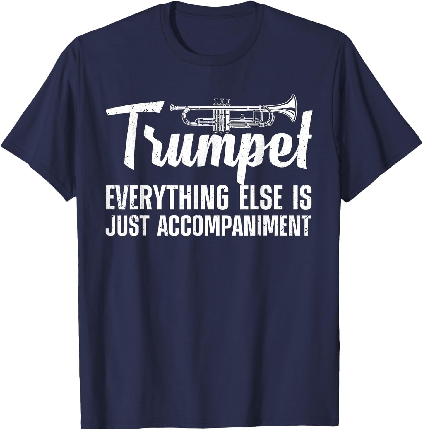 Funny Trumpet Design Women Trumpet Player Horn Lover T-Shirt - T-Shirt | Navy