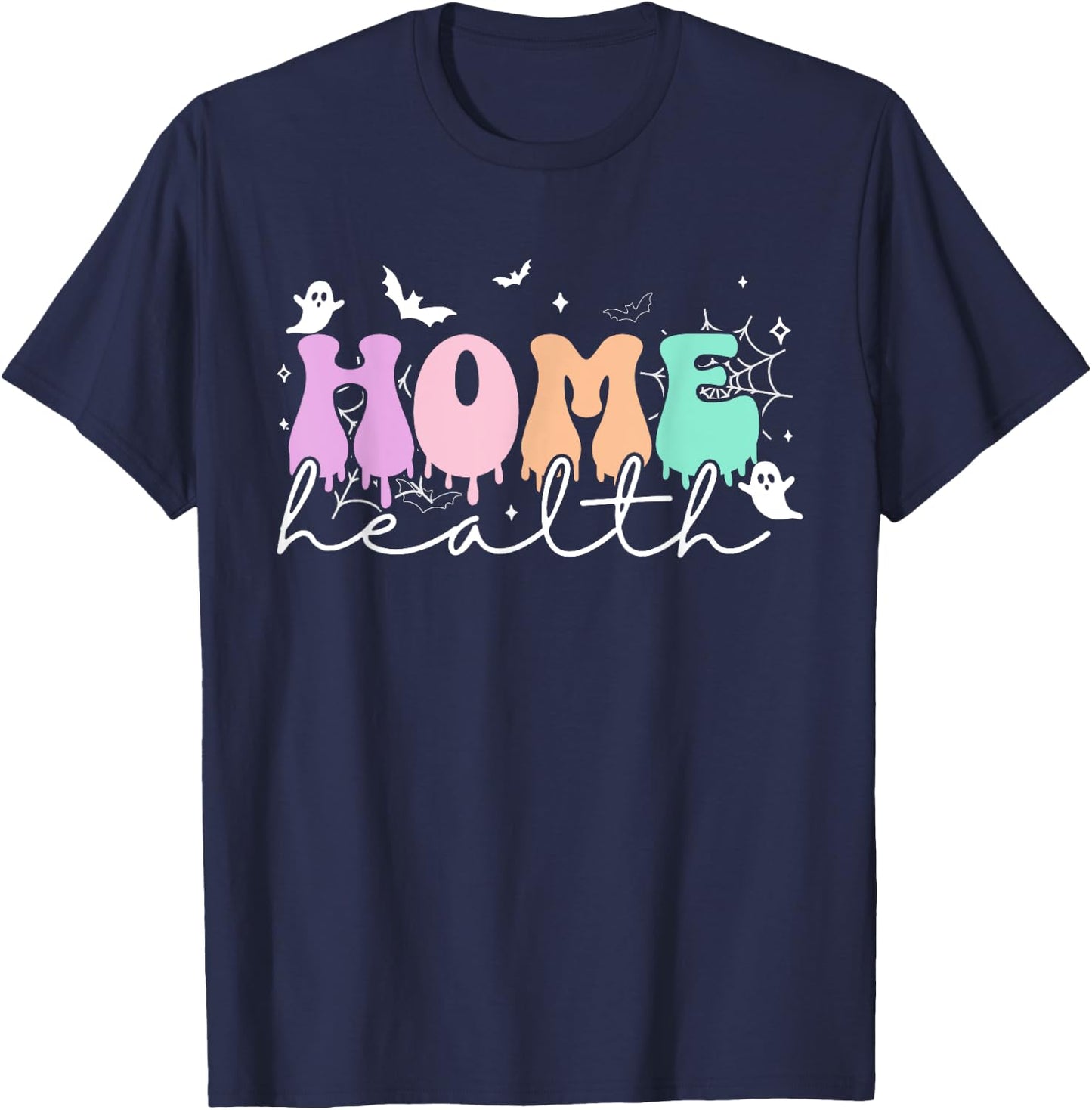 Home Health Aid Halloween Home Health Nurse Healthcare Aide T-Shirt - T-Shirt | Navy