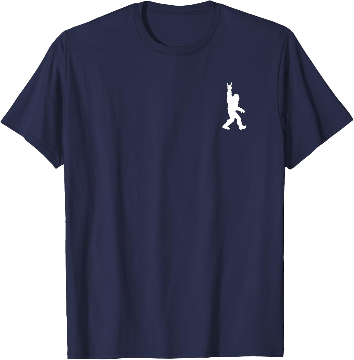 Funny Bigfoot Rock and Roll for Sasquatch Believers T-Shirt - T-Shirt | Navy