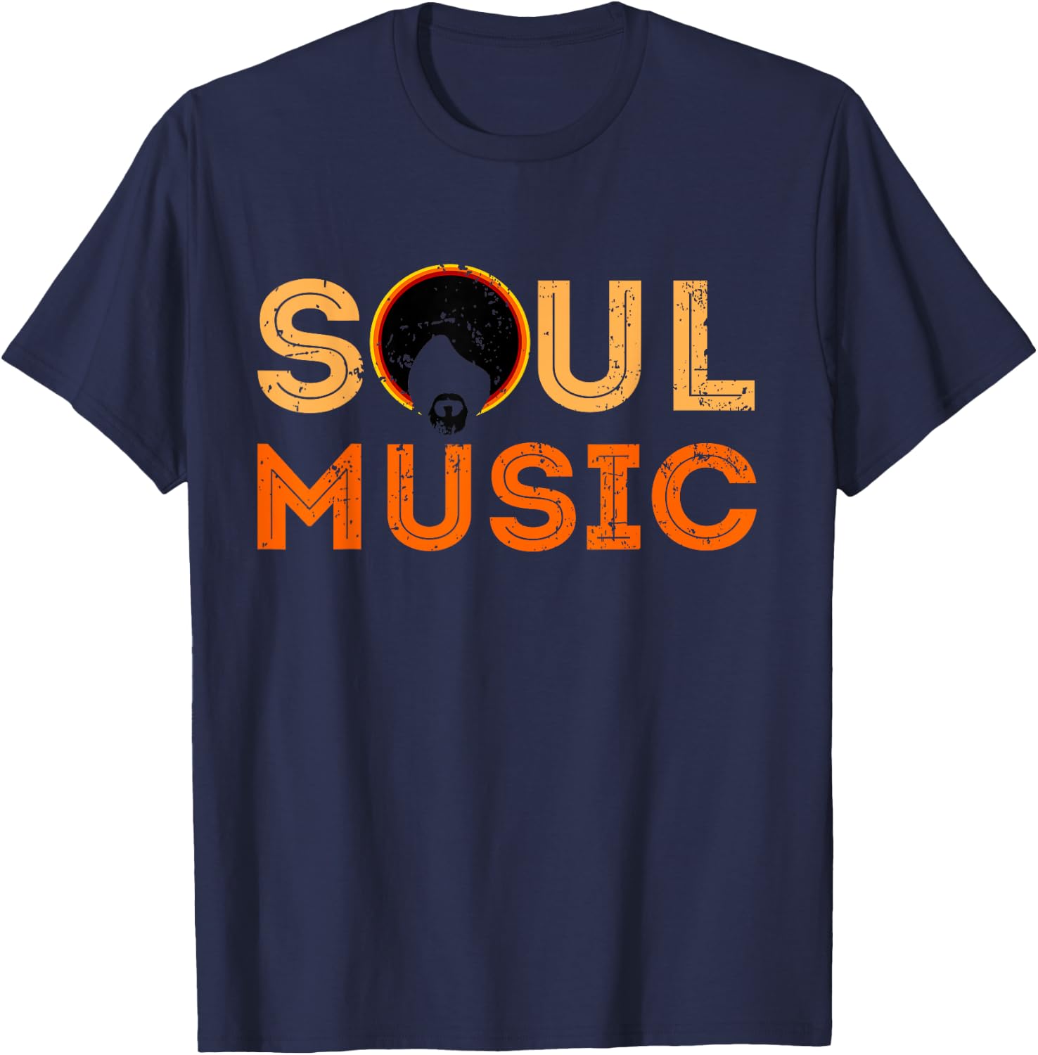 Vintage 70s Costume Funk Gear Apparel Lover Rare Soul Music T-Shirt - T-Shirt | Navy