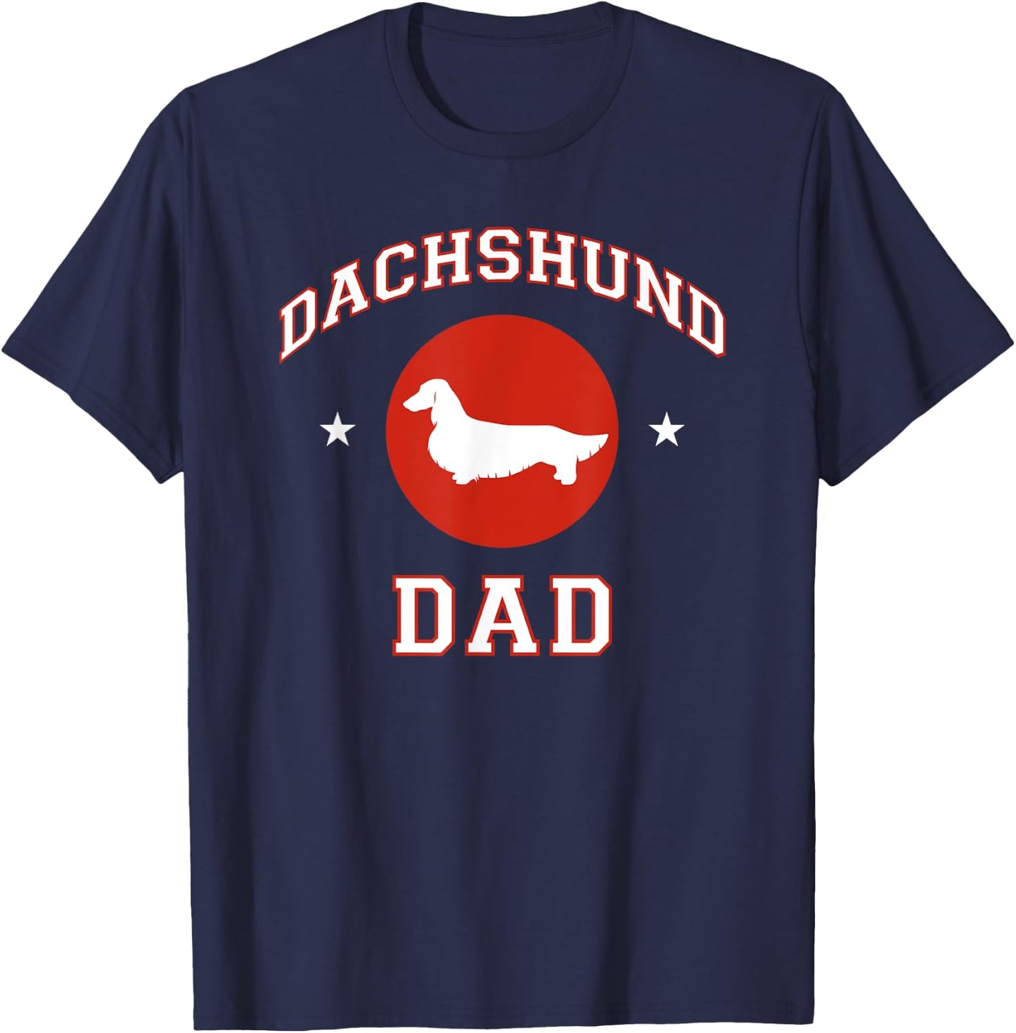 Longhaired Dachshund Dad T-Shirt - T-Shirt | Navy