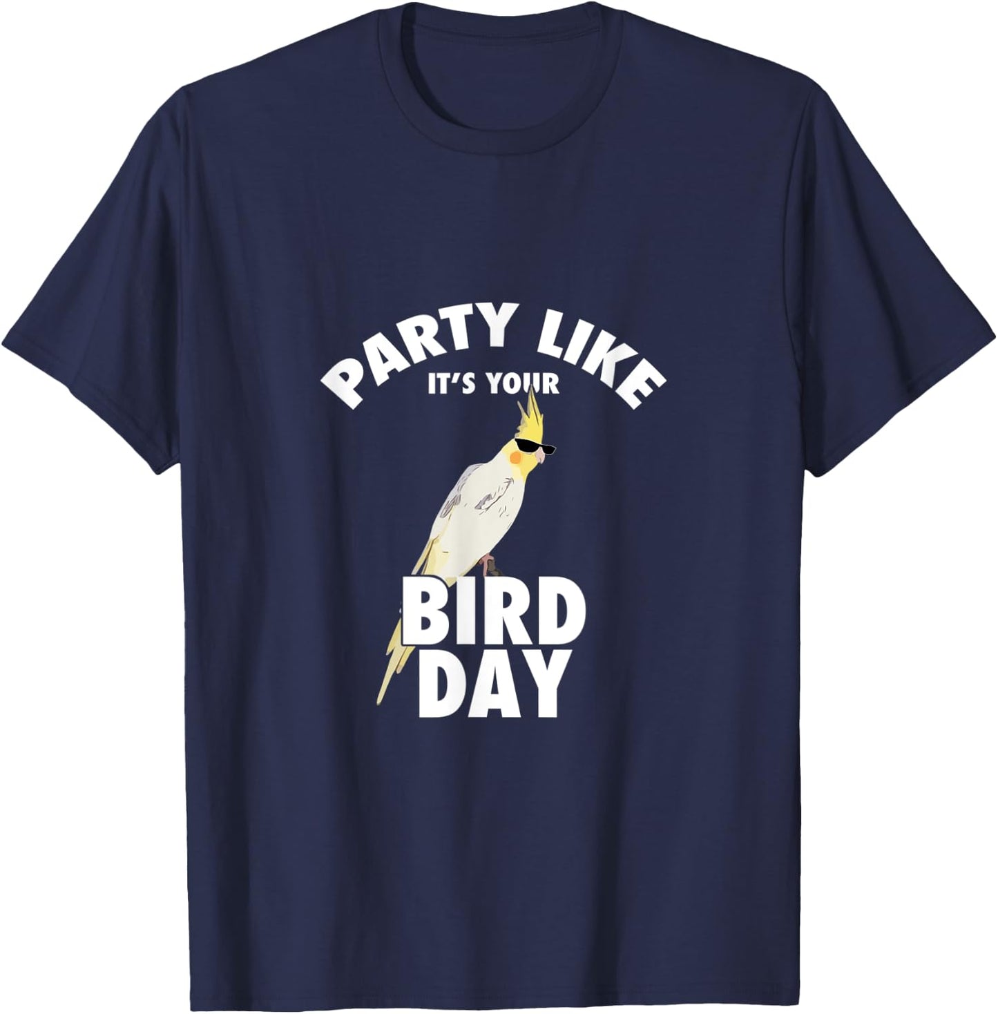 Birthday Cockatiel Parrot Bird Lover T-Shirt - T-Shirt | Navy