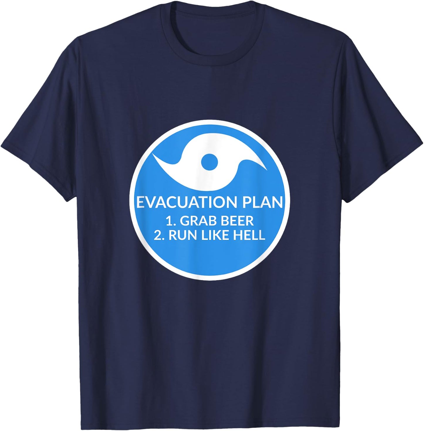 Hurricane Shirt Designs Black Adults Small Classic Fit Short Sleeve Fun Vacation,Beach T-Shirt - T-Shirt | Navy