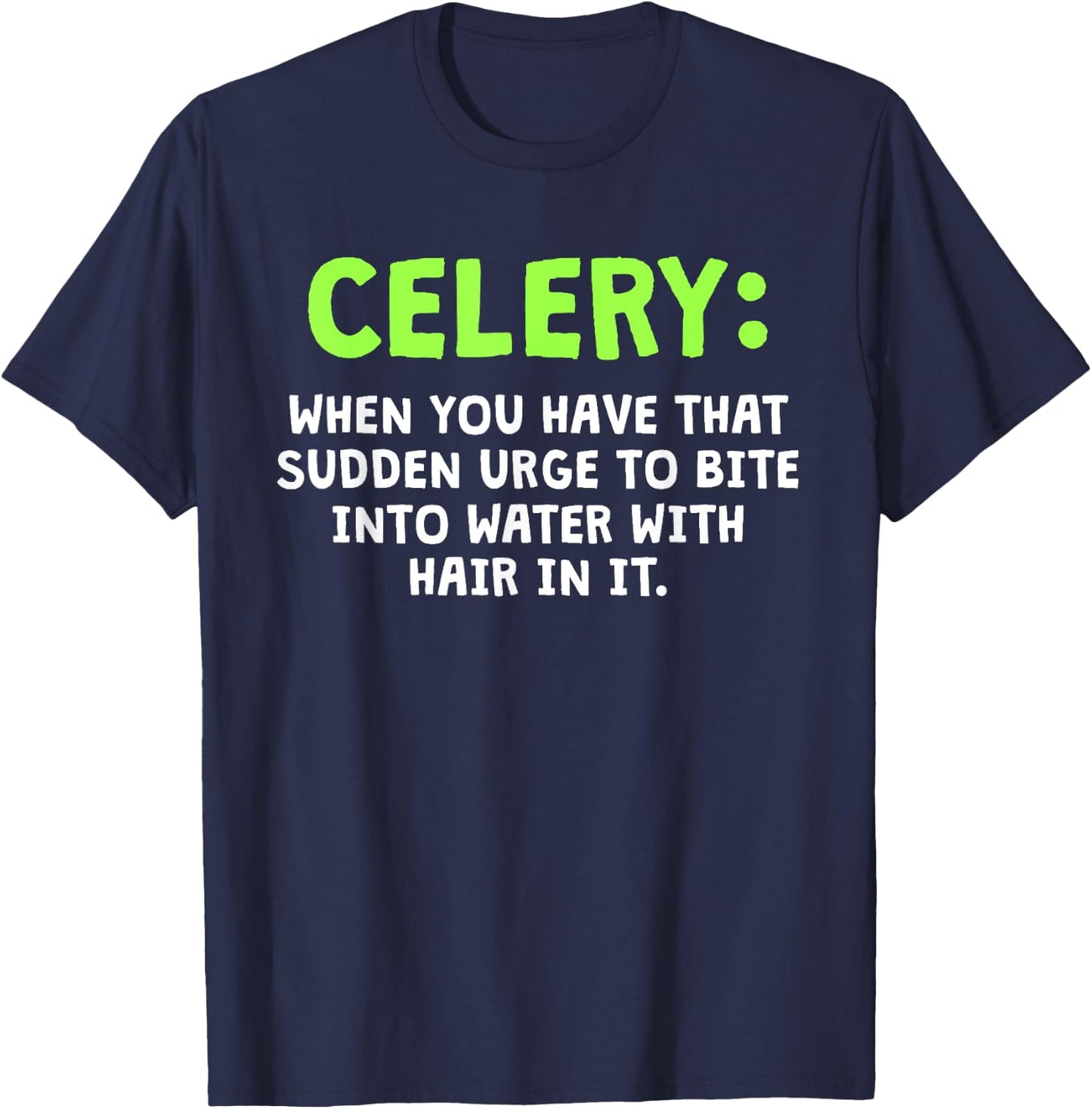 Celery Vegan Vegetable Lover Vegetarian Apium Graveolen T-Shirt - T-Shirt | Navy