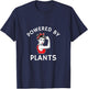Powered By Plants Retro Women's Vegan Fitness T-Shirt - T-Shirt | Navy