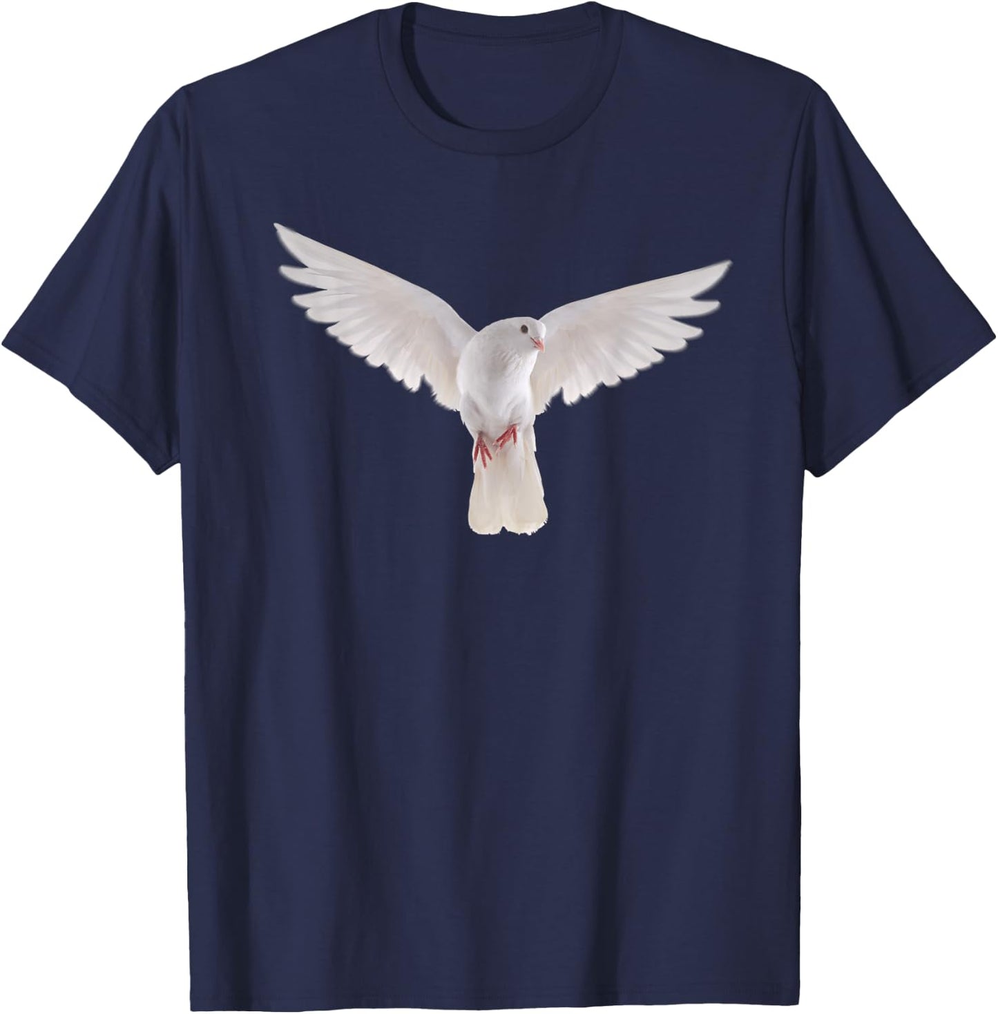 Lovely Faith Dove Bird of Peace Photo Silhouette Art T-Shirt - T-Shirt | Navy