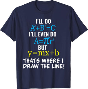 Basic Math Pun T Shirt Meme for Youth Teen Girls & Boys T-Shirt - T-Shirt | Navy