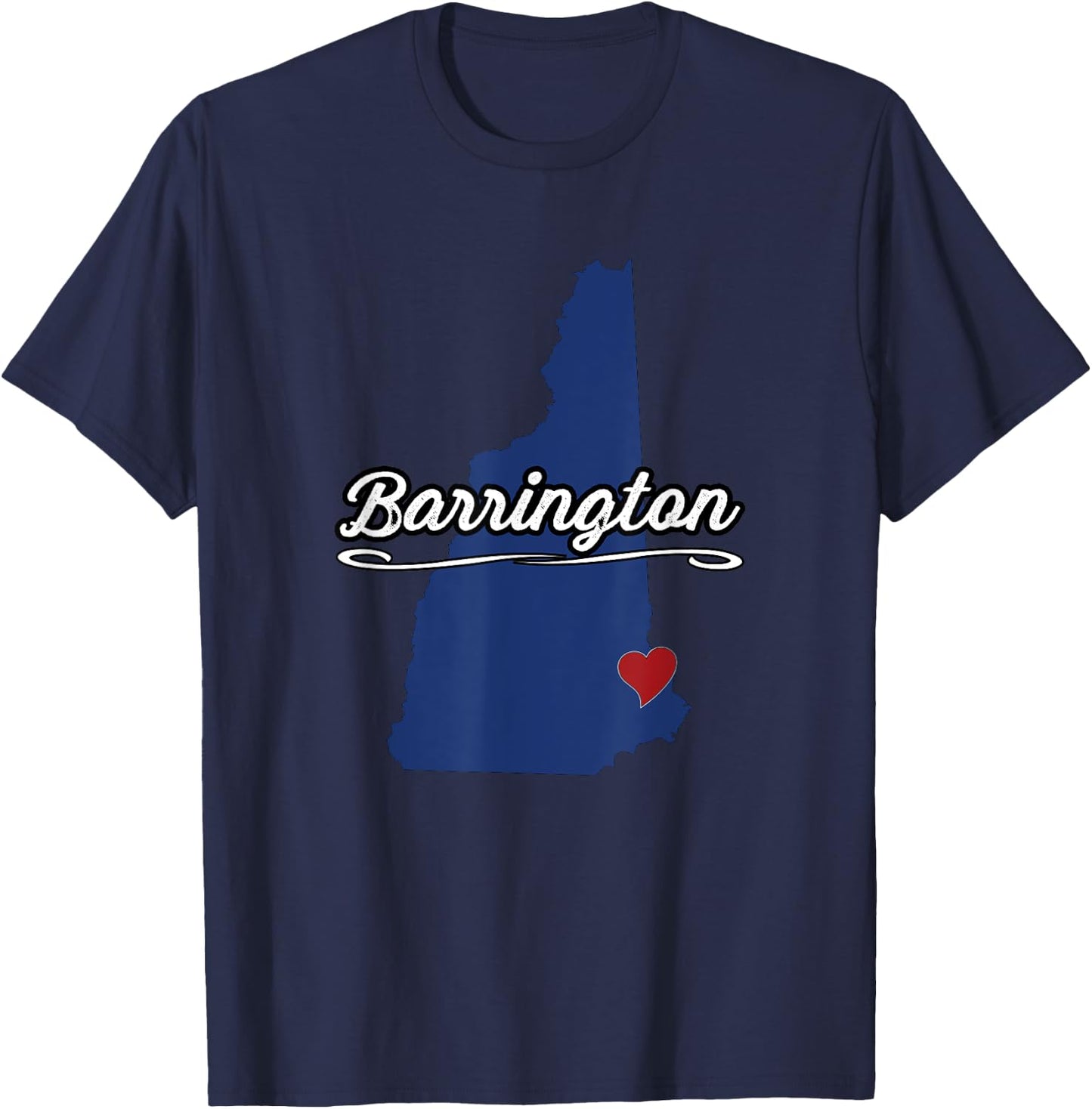 City of Barrington New Hampshire | NH Novelty Merch Gift T-Shirt - T-Shirt | Navy