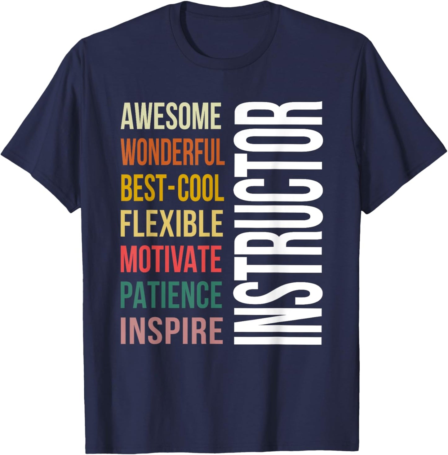 Funny Instructor Thank You Gift Awesome T-Shirt - T-Shirt | Navy