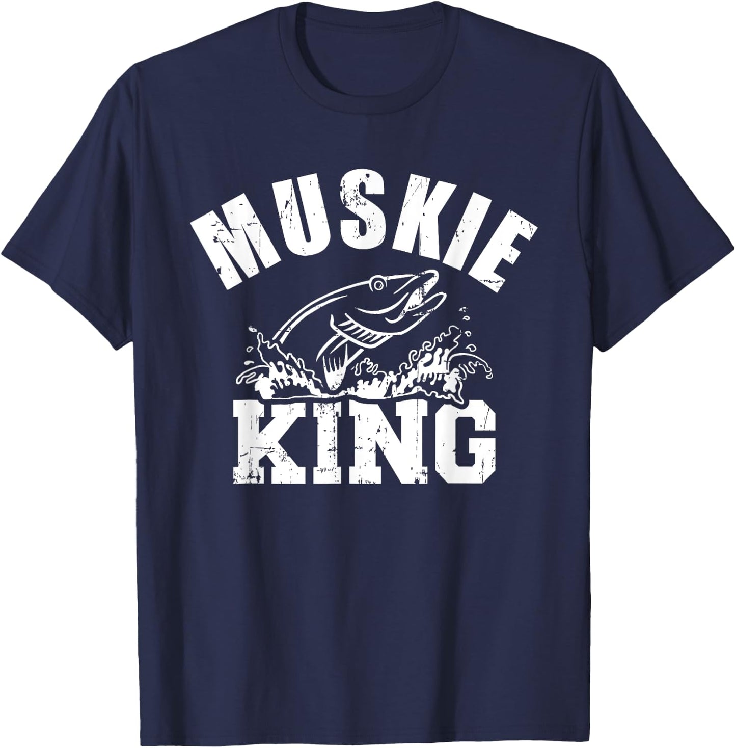 Muskie king fishing T-Shirt - T-Shirt | Navy