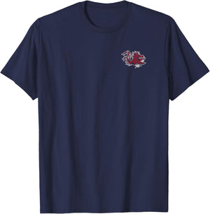 South Carolina Gamecocks Icon Front/Back Black T-Shirt - T-Shirt | Navy