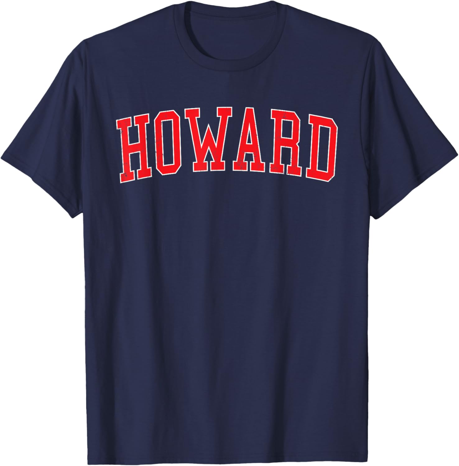 Vintage Howard WI Distressed Red Varsity Style T-Shirt - T-Shirt | Navy