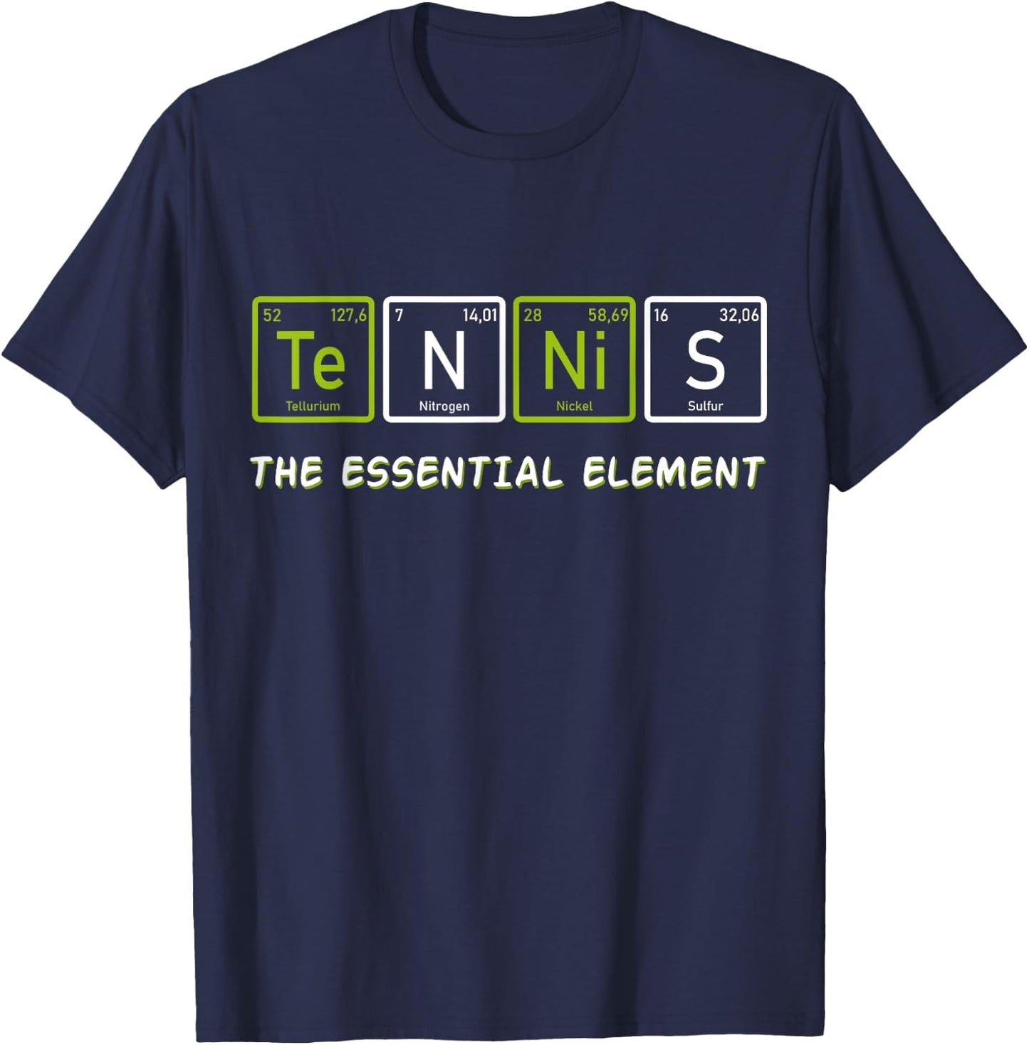 Tennis The Essential Element Funny Love Tennis T-Shirt - T-Shirt | Navy