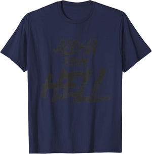 sarcastic and friendly ALOHA FROM HELL for surf lovers. T-Shirt - T-Shirt | Navy
