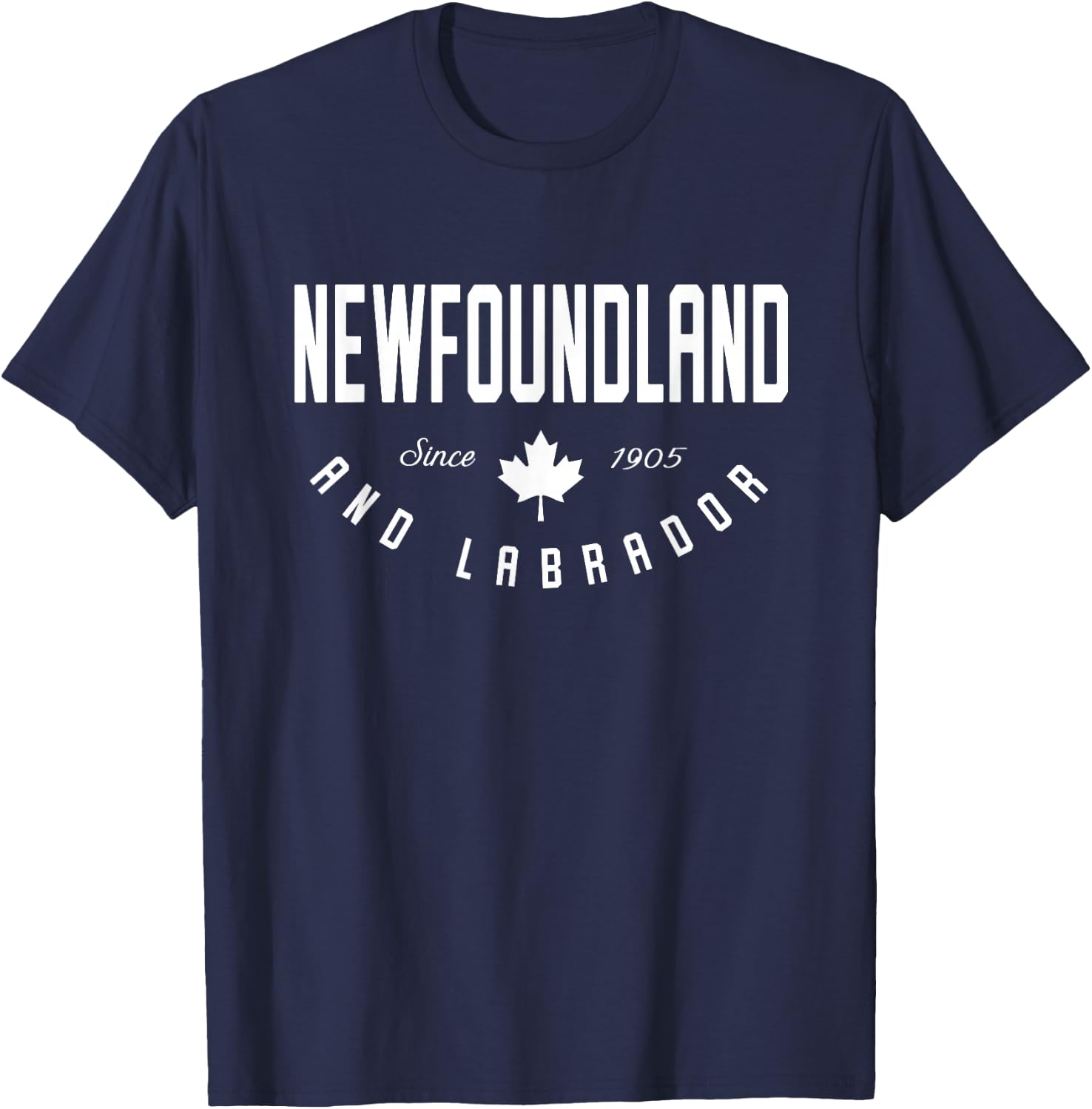 CA Newfoundland & Labrador Canada Canadian Maple Leaf T-Shirt - T-Shirt | Navy